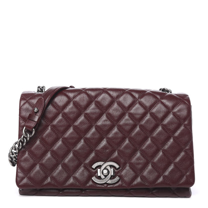 Chanel Goatskin Quilted Large City Rock Flap Burgundy 1 of 12