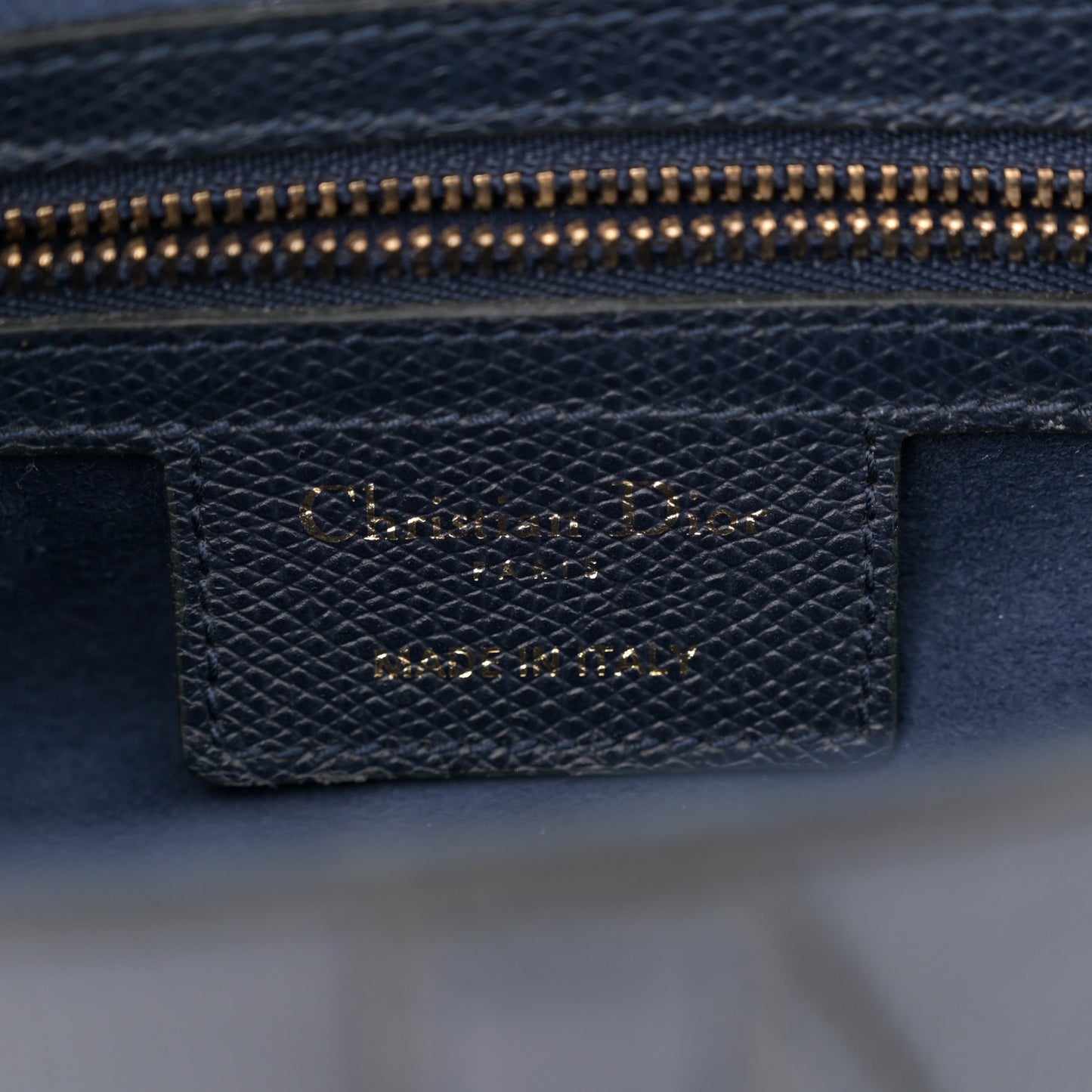 Grained Calfskin Saddle Bag Navy