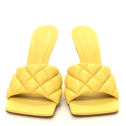 Bottega Veneta Nappa Matelasse Padded Mule Sandals 38.5 38.5 Dream Pear 3 of 9