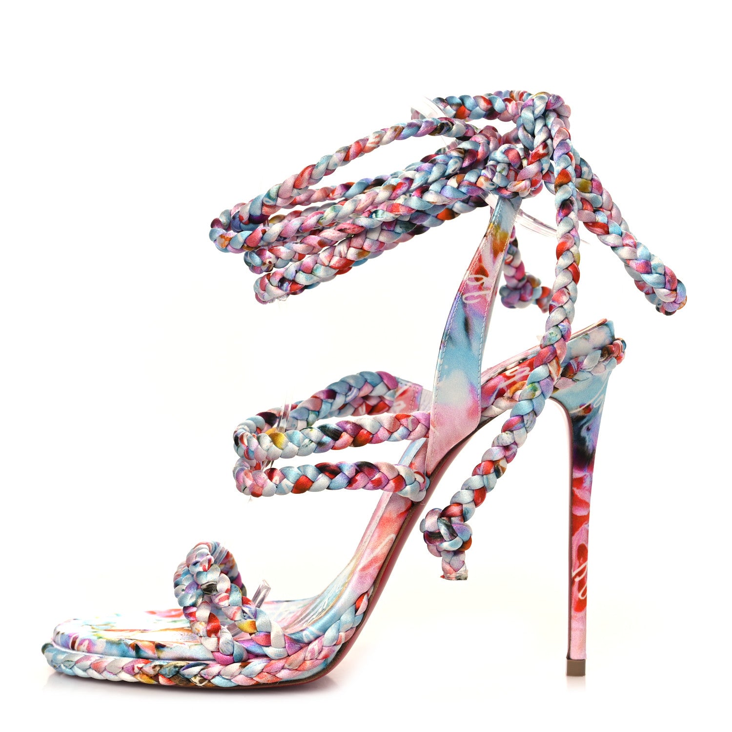 Christian Louboutin Satin Braided Sandal Multicolor 39 1 of 8