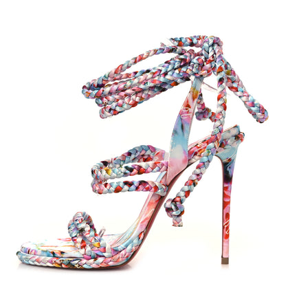 Christian Louboutin Satin Braided Sandal Multicolor 39 1 of 8