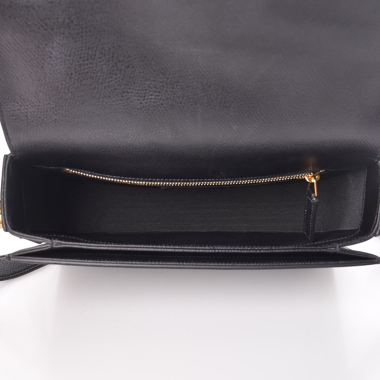 Textured Calfskin Medium Classic Monogram Universite Bag Black
