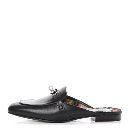 Hermes Goatskin Oz Mules 38.5 Black 1 of 8