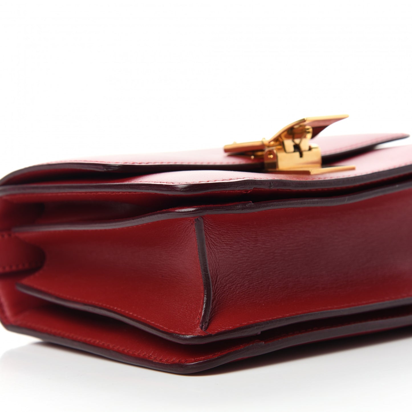 Smooth Calfskin Small Classic Box Flap Bag Red
