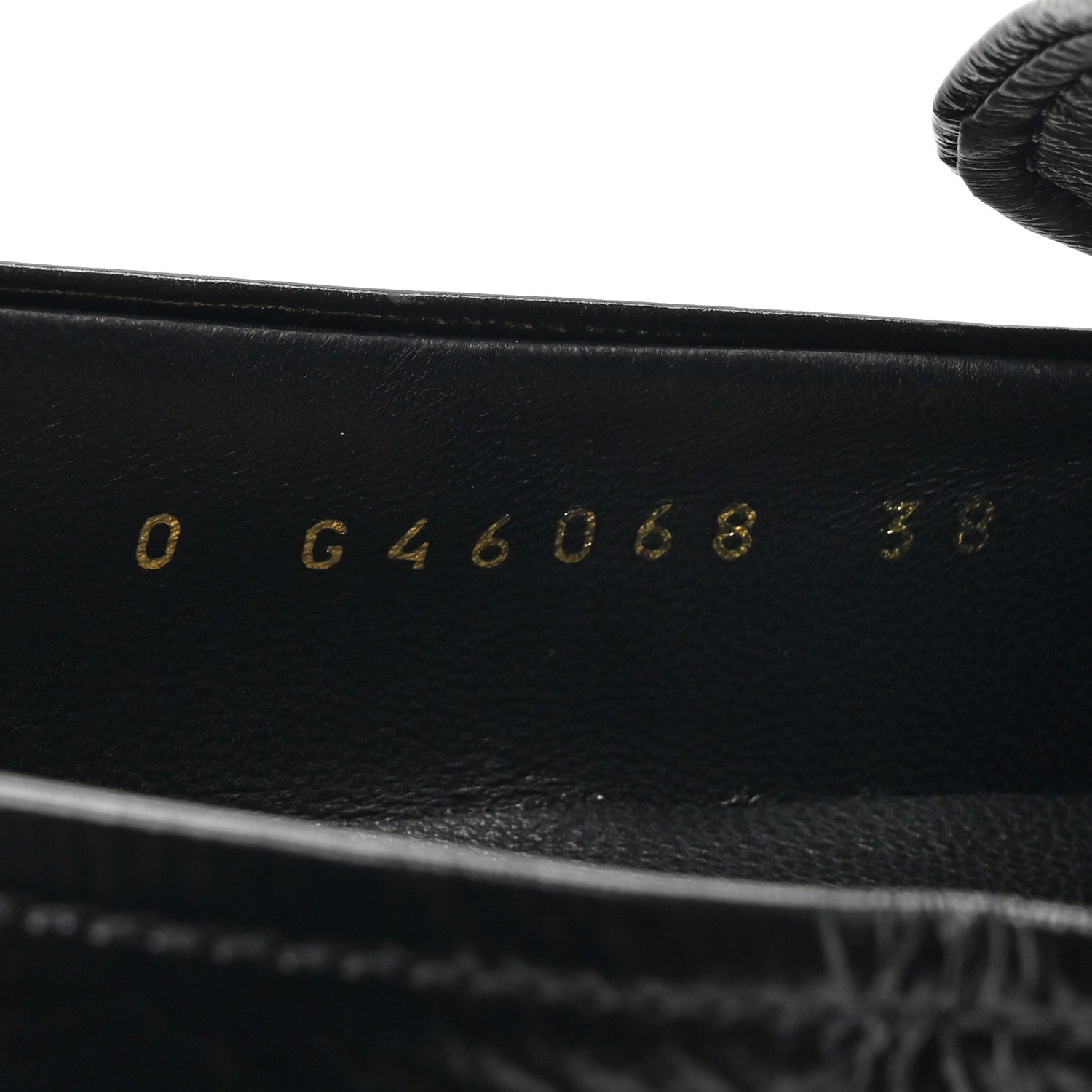 Chanel Shiny Calfskin Logo Loafers 38 Black 8 of 9