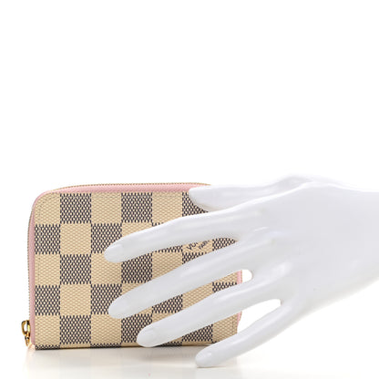 Louis Vuitton Damier Azur Zippy Coin Purse Rose Ballerine 2 of 7