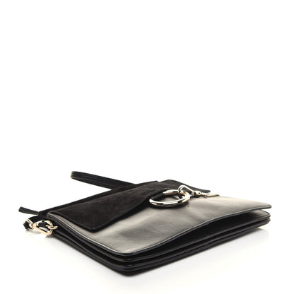 Chloe Suede Calfskin Medium Faye Shoulder Bag Black 4 of 10