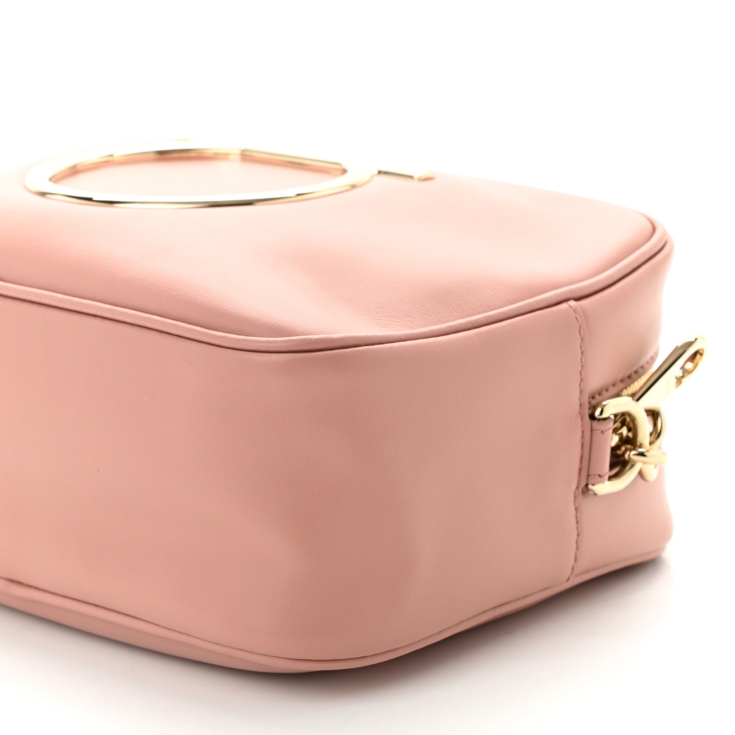 Calfskin Vela Camera Crossbody Bag Antique Rose