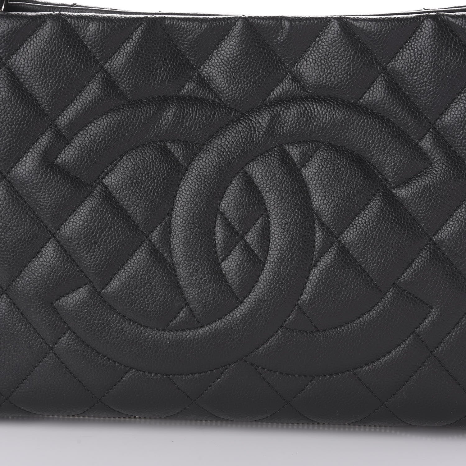 Chanel Caviar Quilted Expandable Zip Shoulder Bag Black 10 of 10
