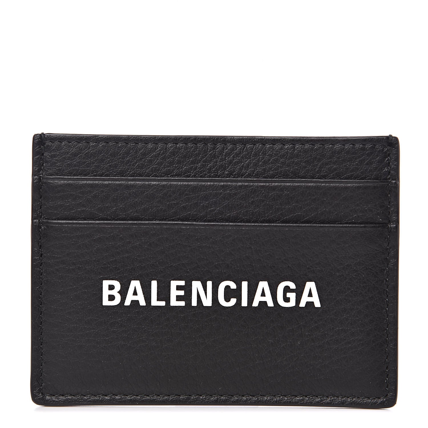 Balenciaga Smooth Calfskin Logo Everyday Multi Card Case Black 1 of 7