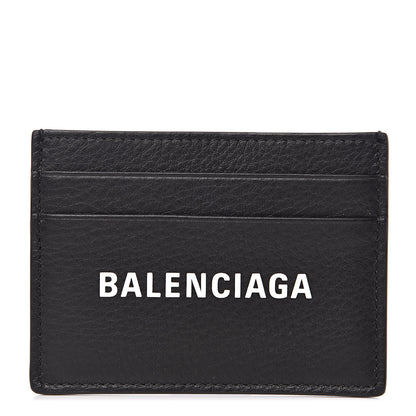Balenciaga Smooth Calfskin Logo Everyday Multi Card Case Black 1 of 7