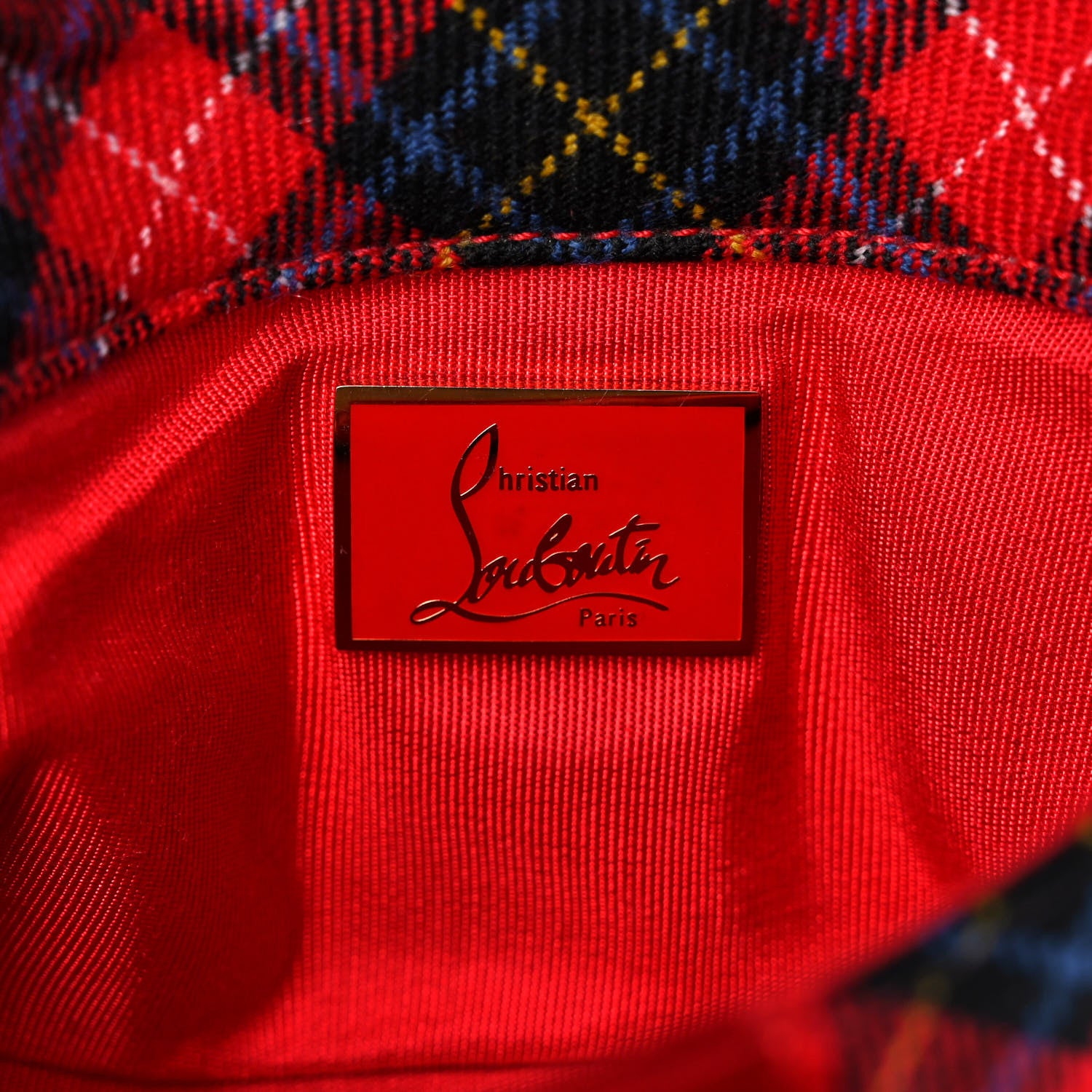 Christian Louboutin Wool Sweet Charity Crossbody Bag Plaid 6 of 11
