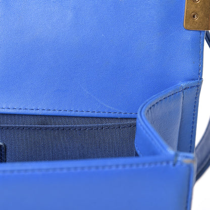 Chanel Lambskin Quilted Medium Boy Flap Blue 8 of 31