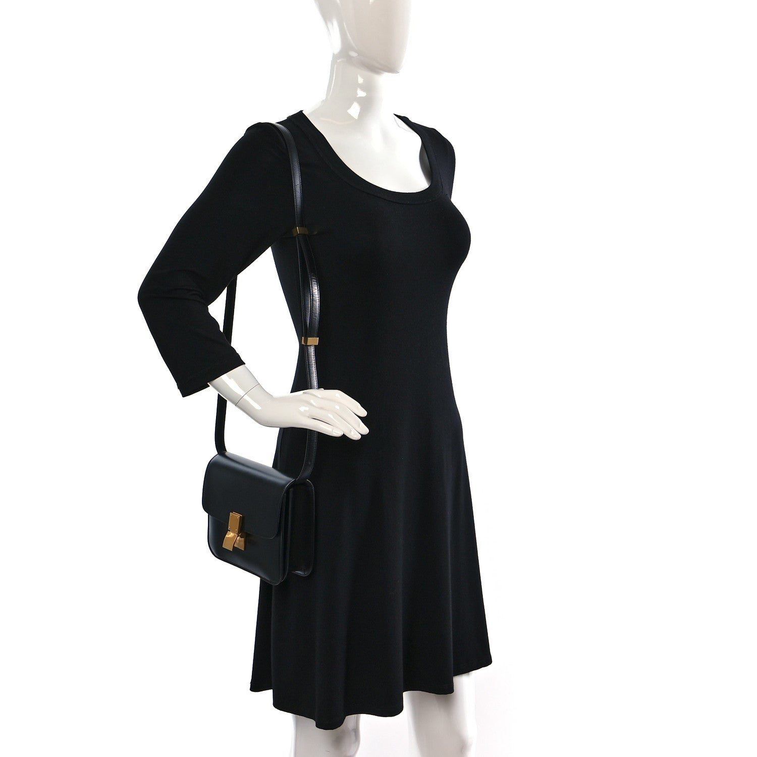Celine Box Calfskin Teen Classic Box Flap Bag Black 3 of 10