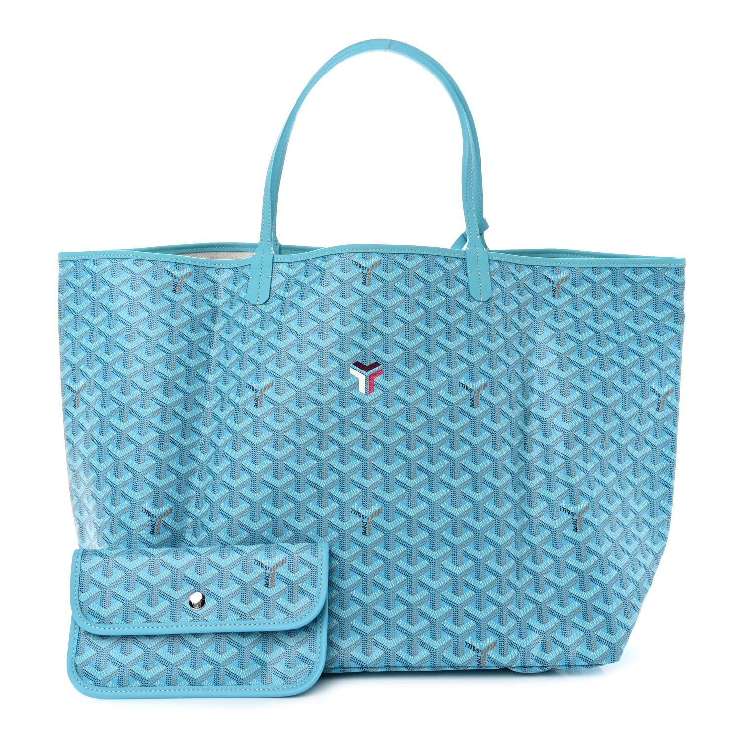 Goyard Goyardine Saint Louis GM Balise Beach Towel Set Turquoise 3 of 10