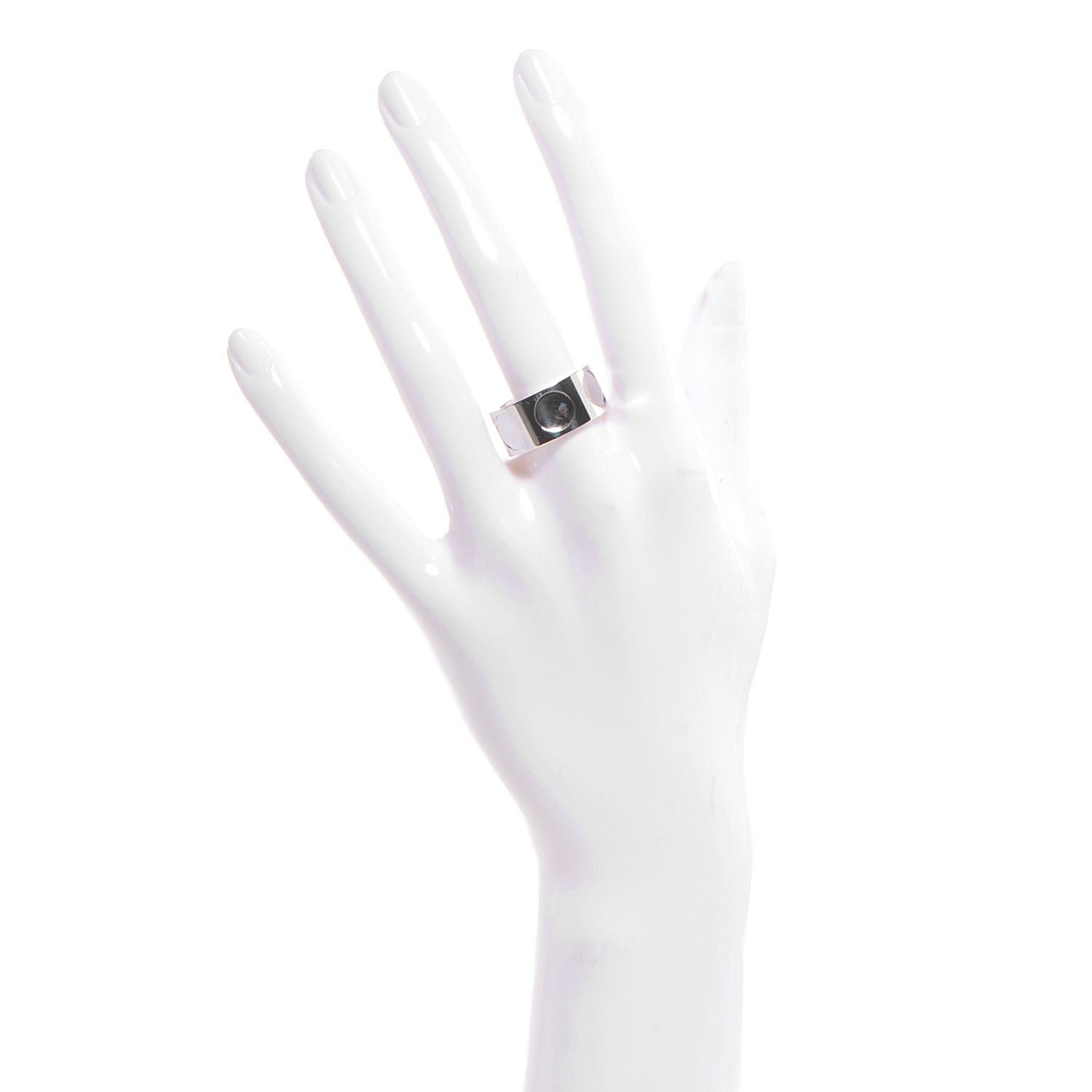 Louis Vuitton 18K White Gold Diamonds Empreinte Large Ring 56 US 7.5 2 of 6