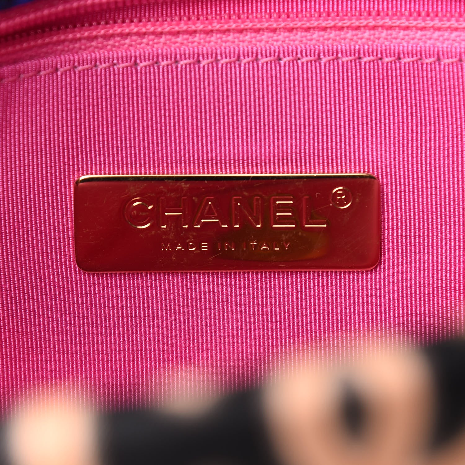 Chanel Fabric Printed Medium Chanel 19 Flap Black Multicolor 5 of 8