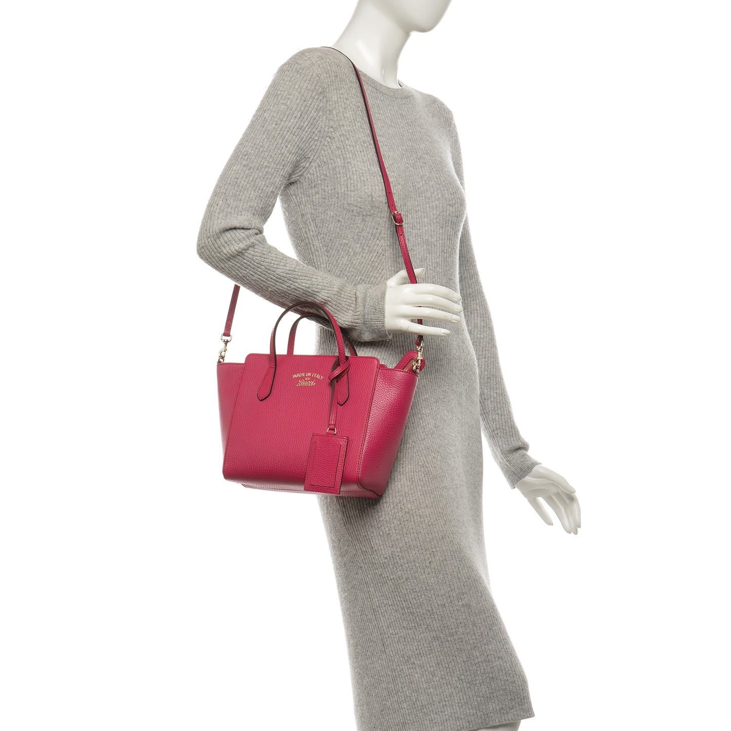 Dollar Calfskin Mini Swing Top Handle Bag Blossom