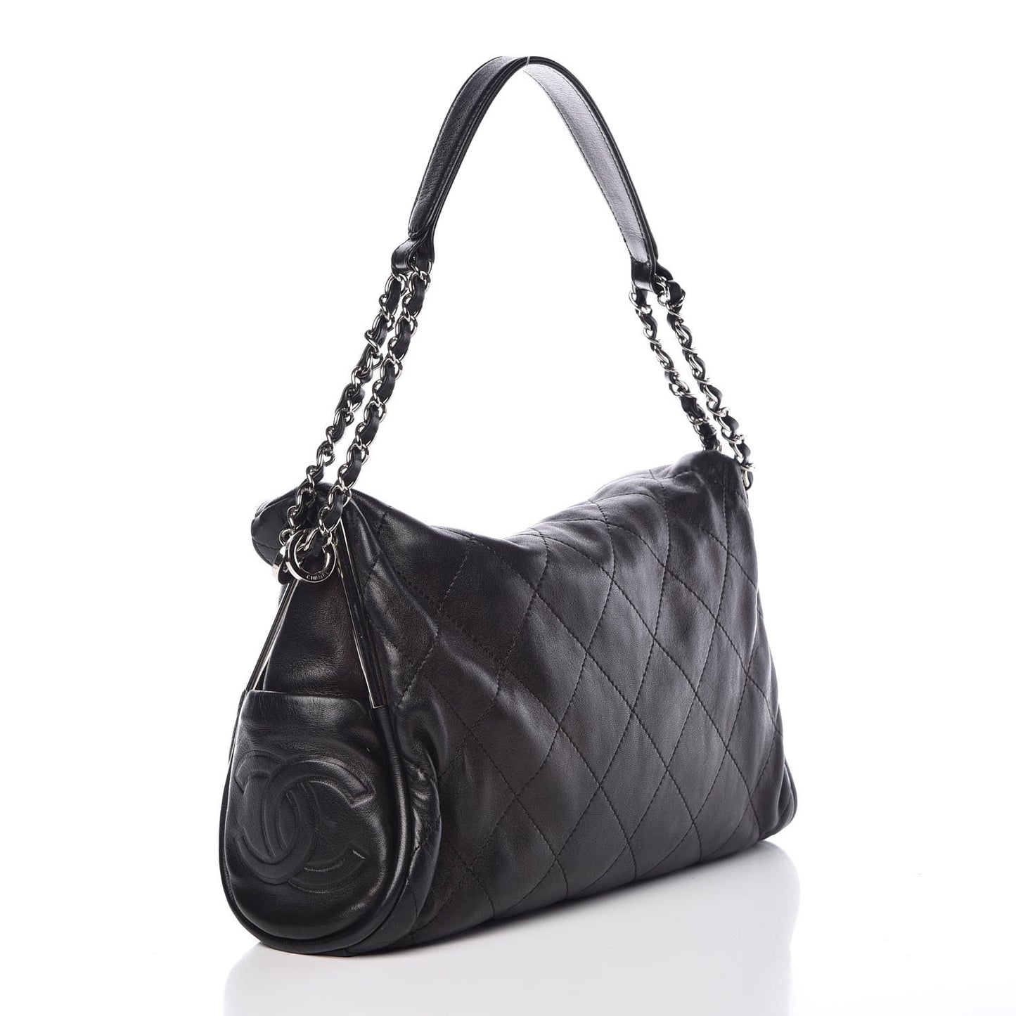 Lambskin Medium Ultimate Soft Tote Black