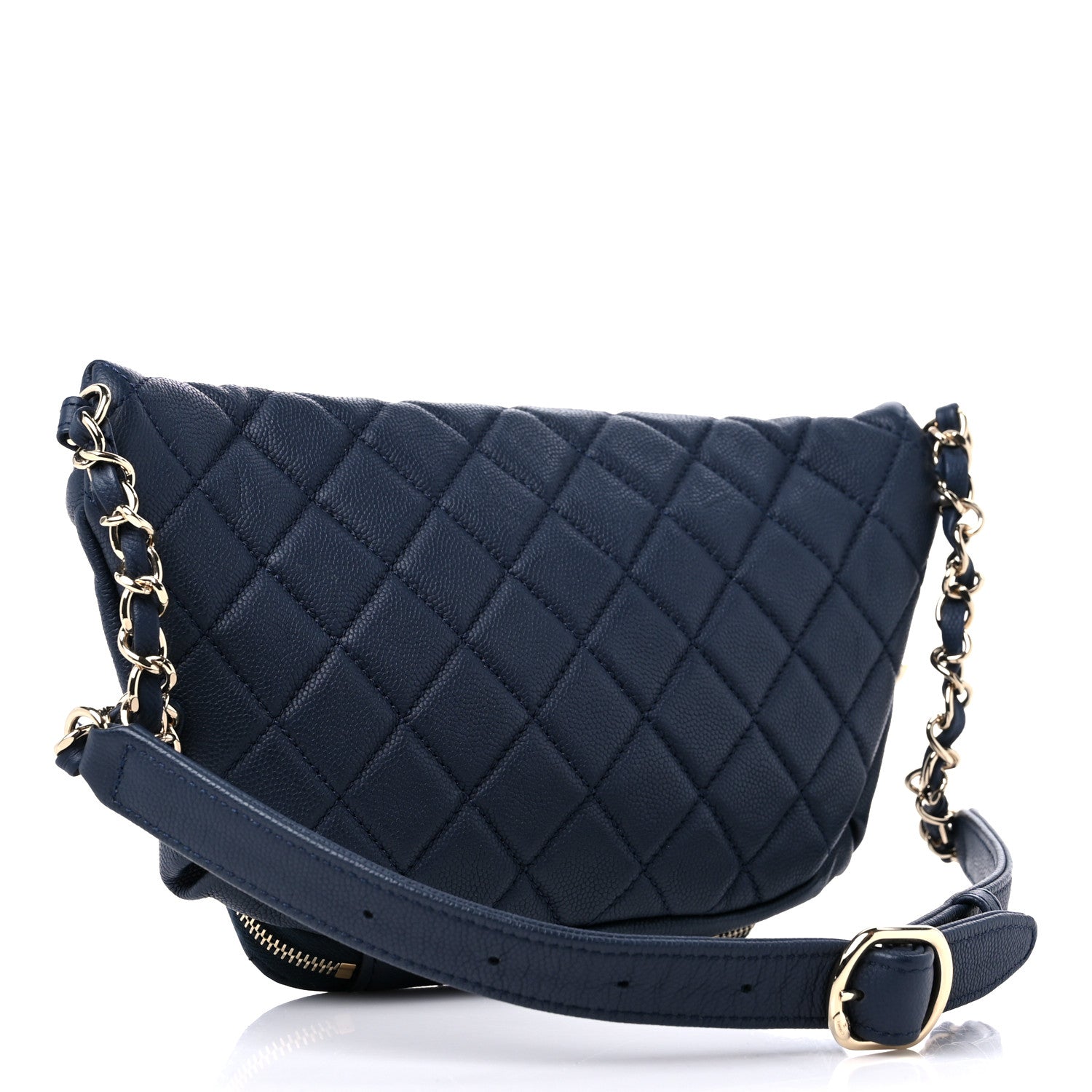 Chanel Caviar Quilted Business Affinity Waist Belt Bag Navy 3 of 10