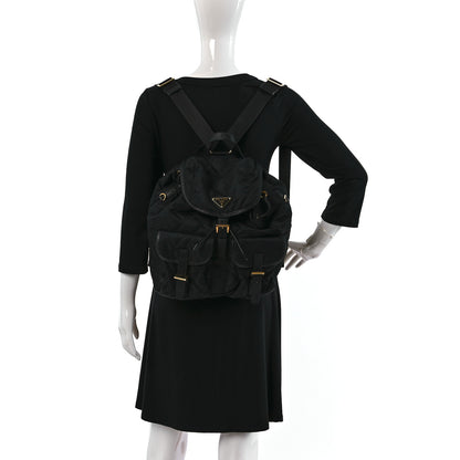 Prada Tessuto Saffiano Impuntu Backpack Black 2 of 9