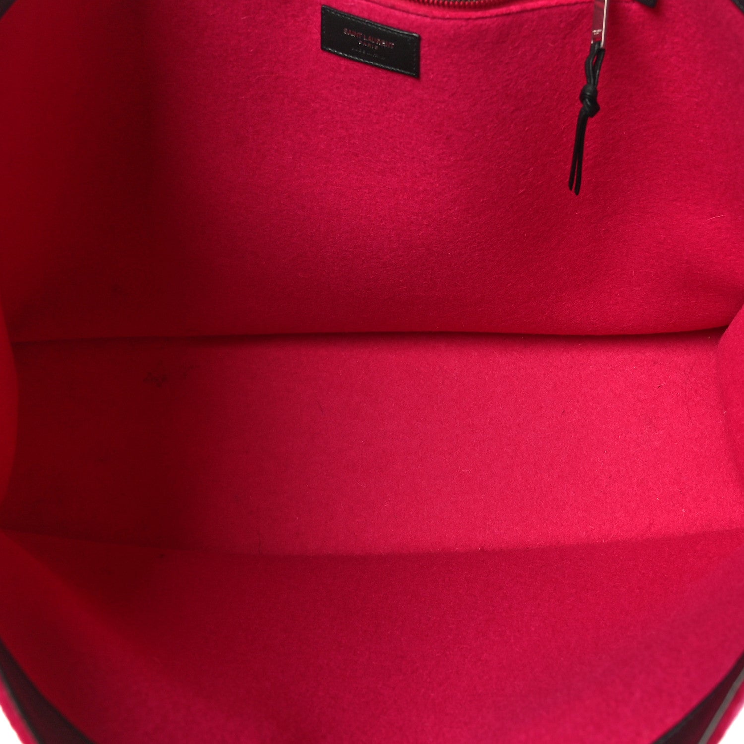 Saint Laurent Wool Rive Gauche Tote Fuchsia 6 of 8
