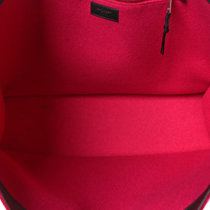 Saint Laurent Wool Rive Gauche Tote Fuchsia 6 of 8