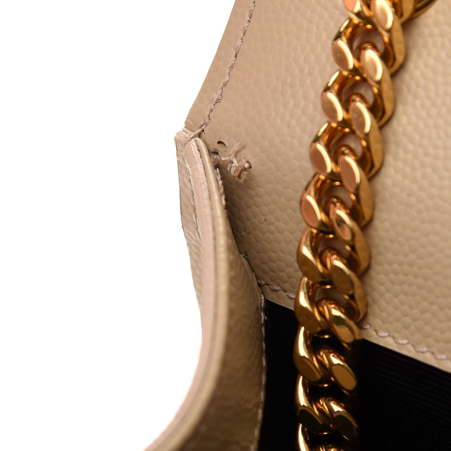 Saint Laurent Grain De Poudre Medium Monogram Kate Satchel Dark Beige 9 of 11