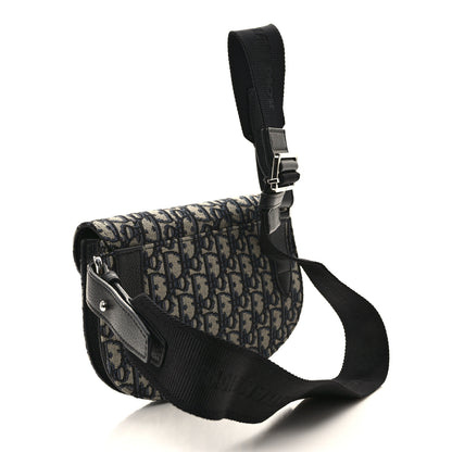 Christian Dior Oblique Saddle Messenger Pouch Beige Black 3 of 9