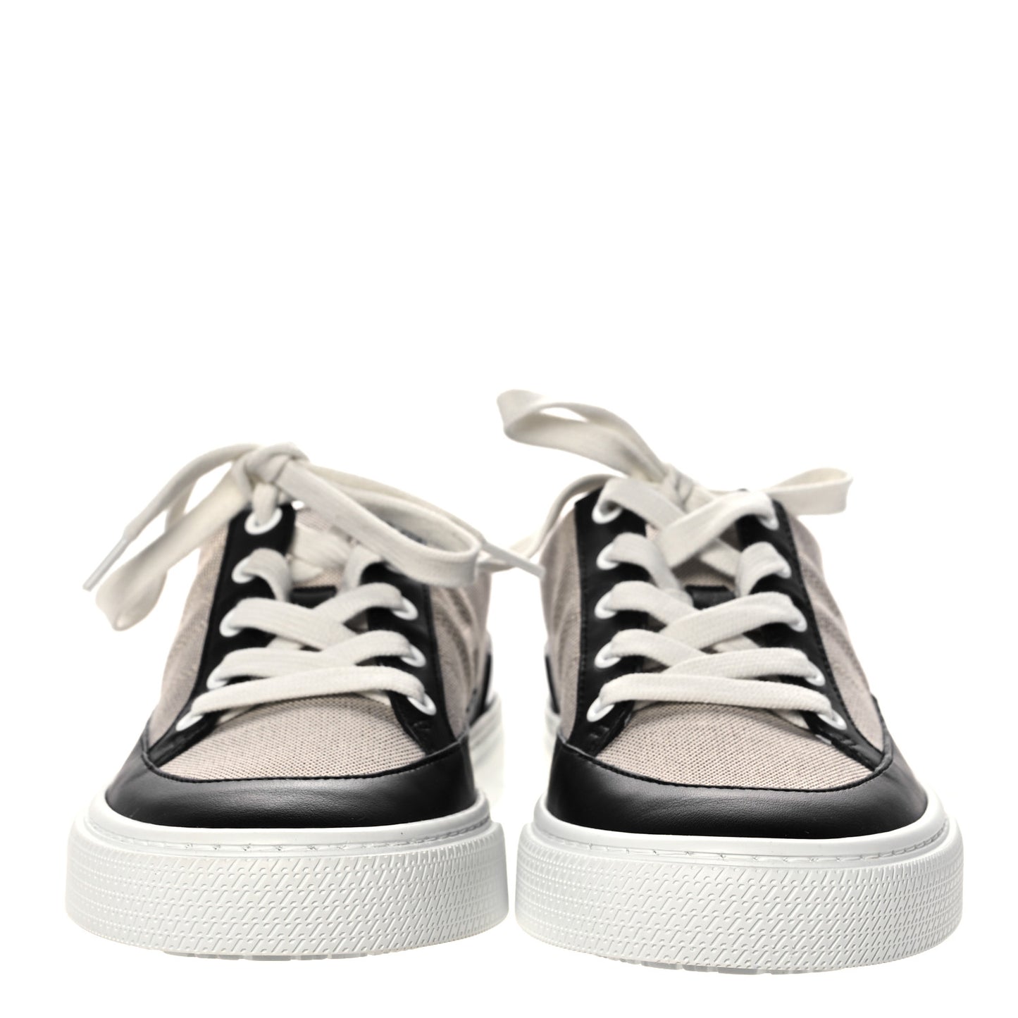 Canvas Calfskin Deep Sneakers 37 Prunoir Black