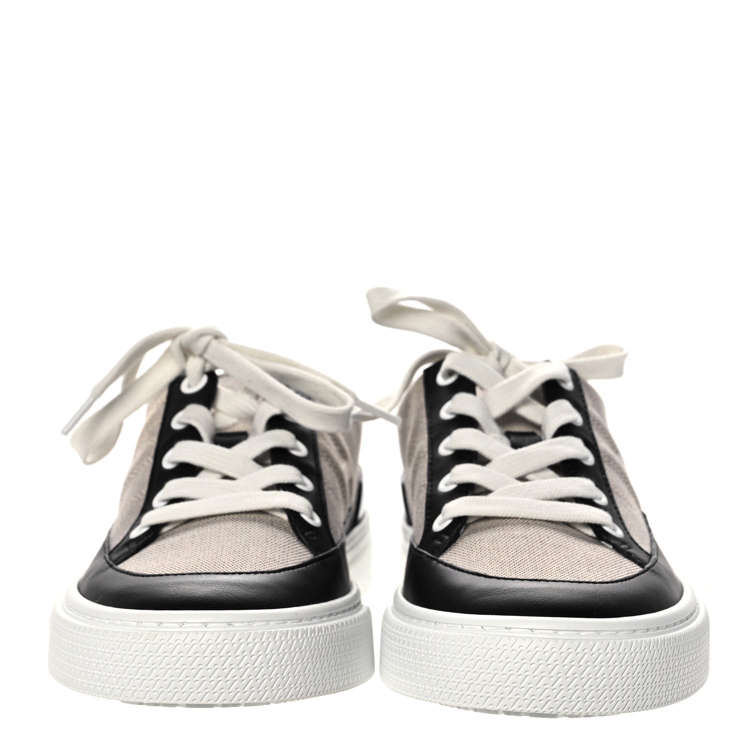 Hermes Canvas Calfskin Deep Sneakers 37 Prunoir Black 2 of 9