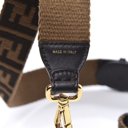Fendi Ribbon Vitello Century FF 1974 Studded Strap You Fango Marrone Ebano 3 of 5