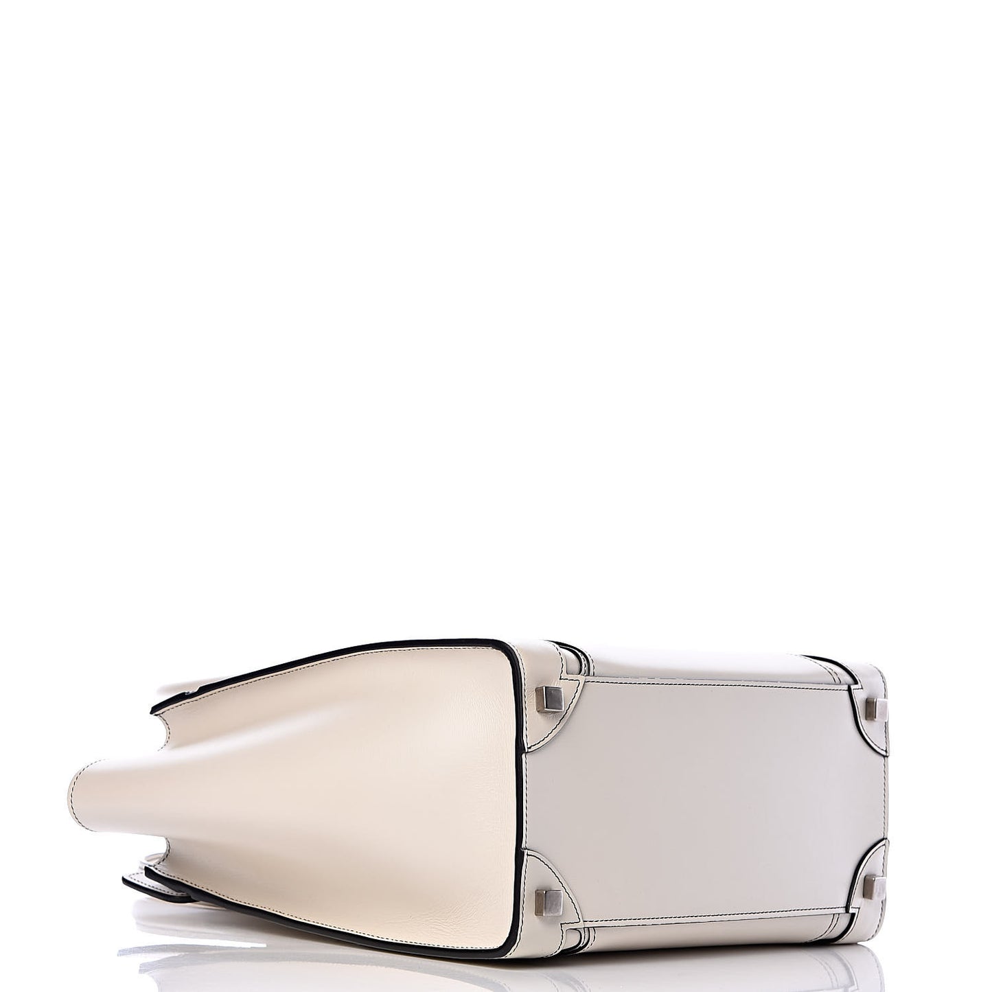 Satin Calfskin Micro Debossed Luggage White