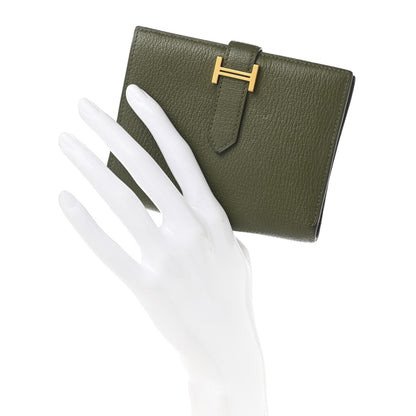 Hermes Chevre Mysore Bearn Compact Wallet Canopee 2 of 9