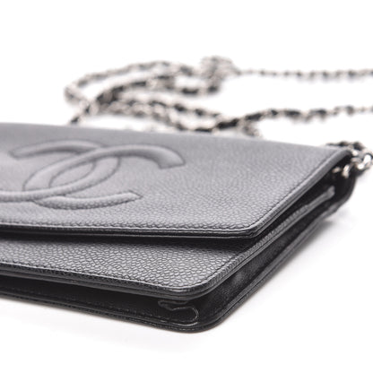 Chanel Caviar Timeless CC Wallet On Chain WOC Black 12 of 14