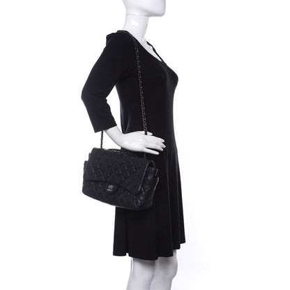 Chanel Lambskin Quilted Large Around Pockets Flap Black 2 of 9