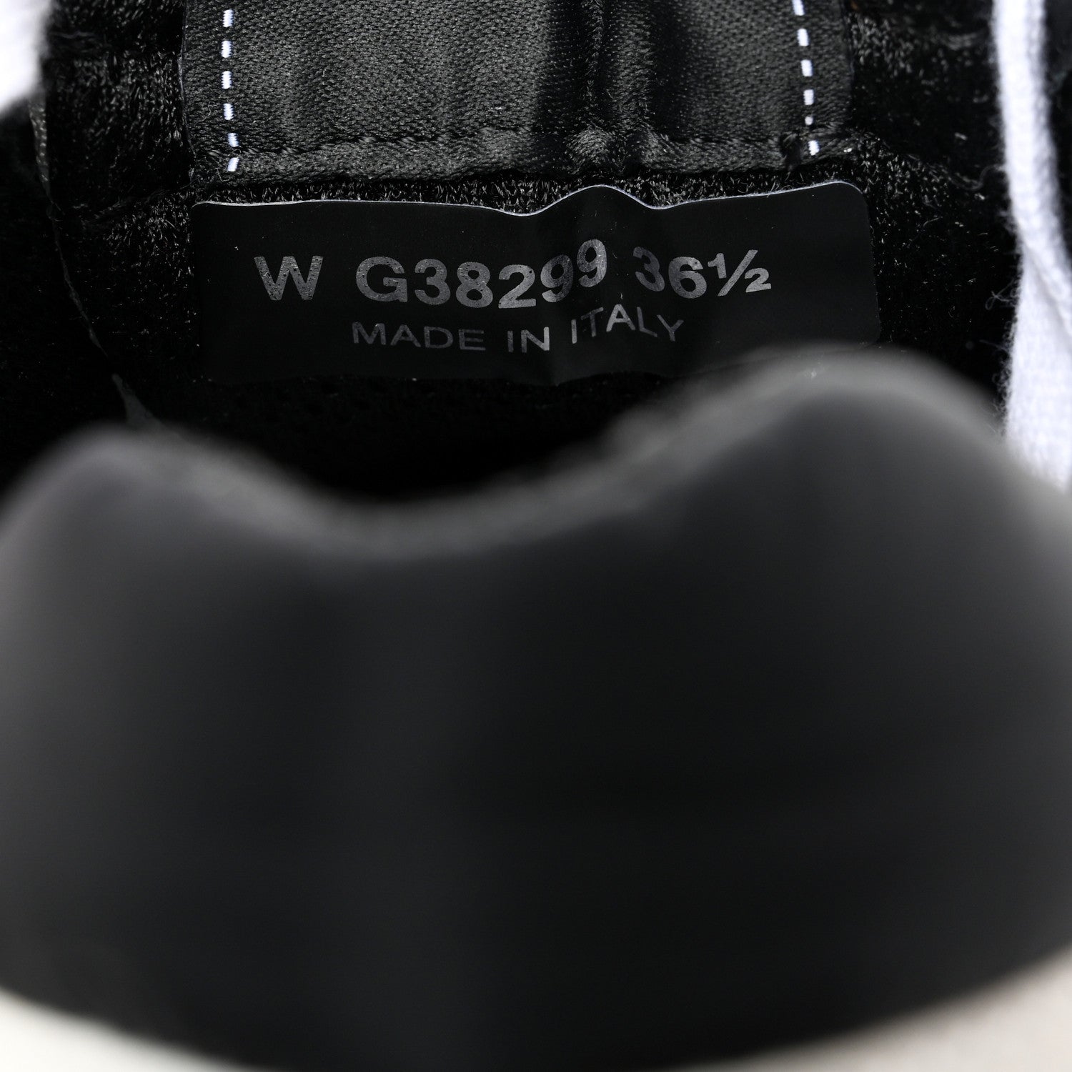Chanel Mesh Suede Calfskin Grained Calfskin Womens CC Sneakers 36.5 White Black 7 of 9