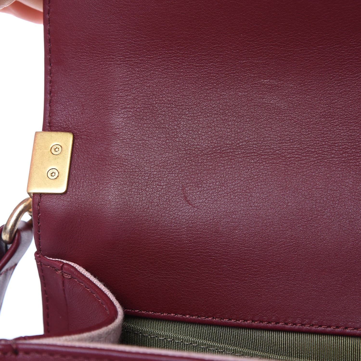 Chanel Calfskin Quilted Medium Boy Flap Burgundy 10 of 15