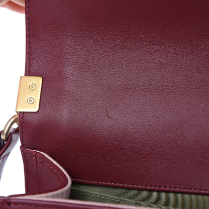 Chanel Calfskin Quilted Medium Boy Flap Burgundy 10 of 15
