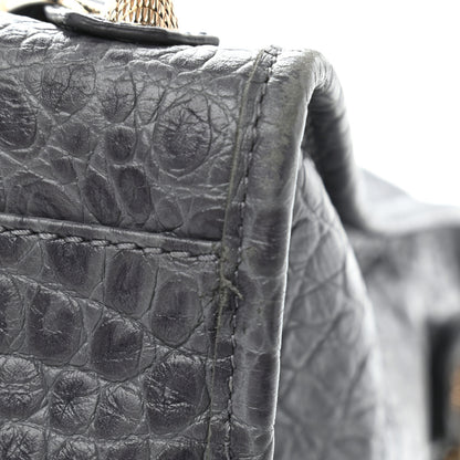 Balenciaga Calfskin Crocodile Embossed Giant 12 Gold Hardware City Gris Beton 10 of 13