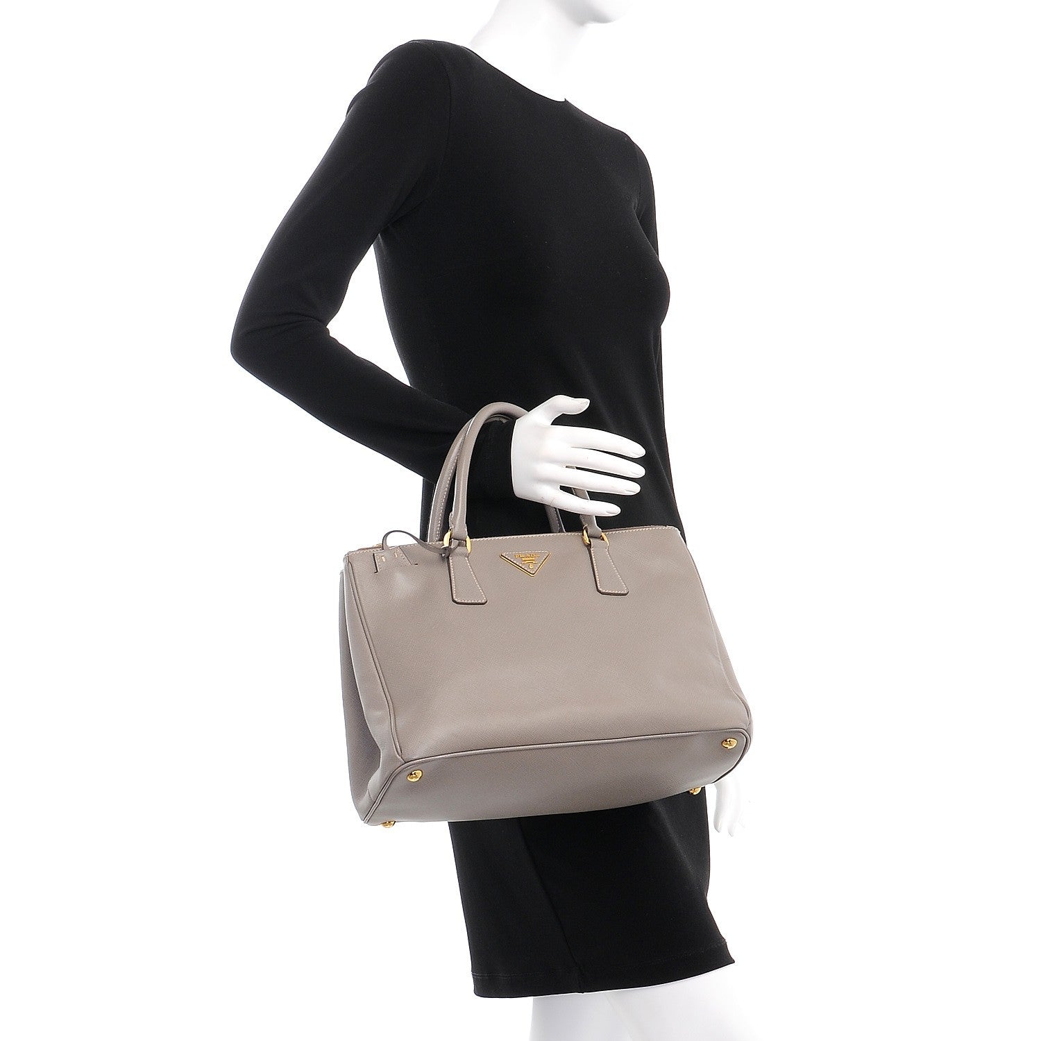 Prada Saffiano Medium Galleria Double Zip Tote Argilla 3 of 10