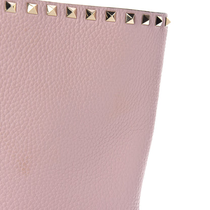 Valentino Garavani Grained Calfskin Rockstud Shoulder Tote Water Rose 11 of 17