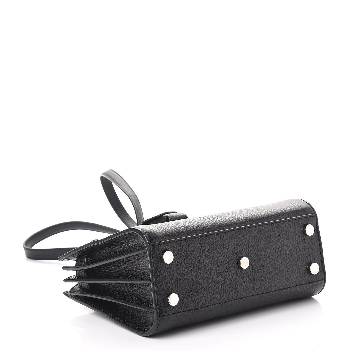 Grained Calfskin Nano Sac De Jour Black
