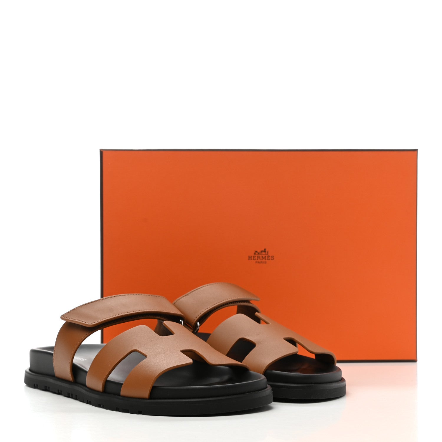 Hermes Calfskin Womens Chypre Sandals 38 Gold 9 of 9