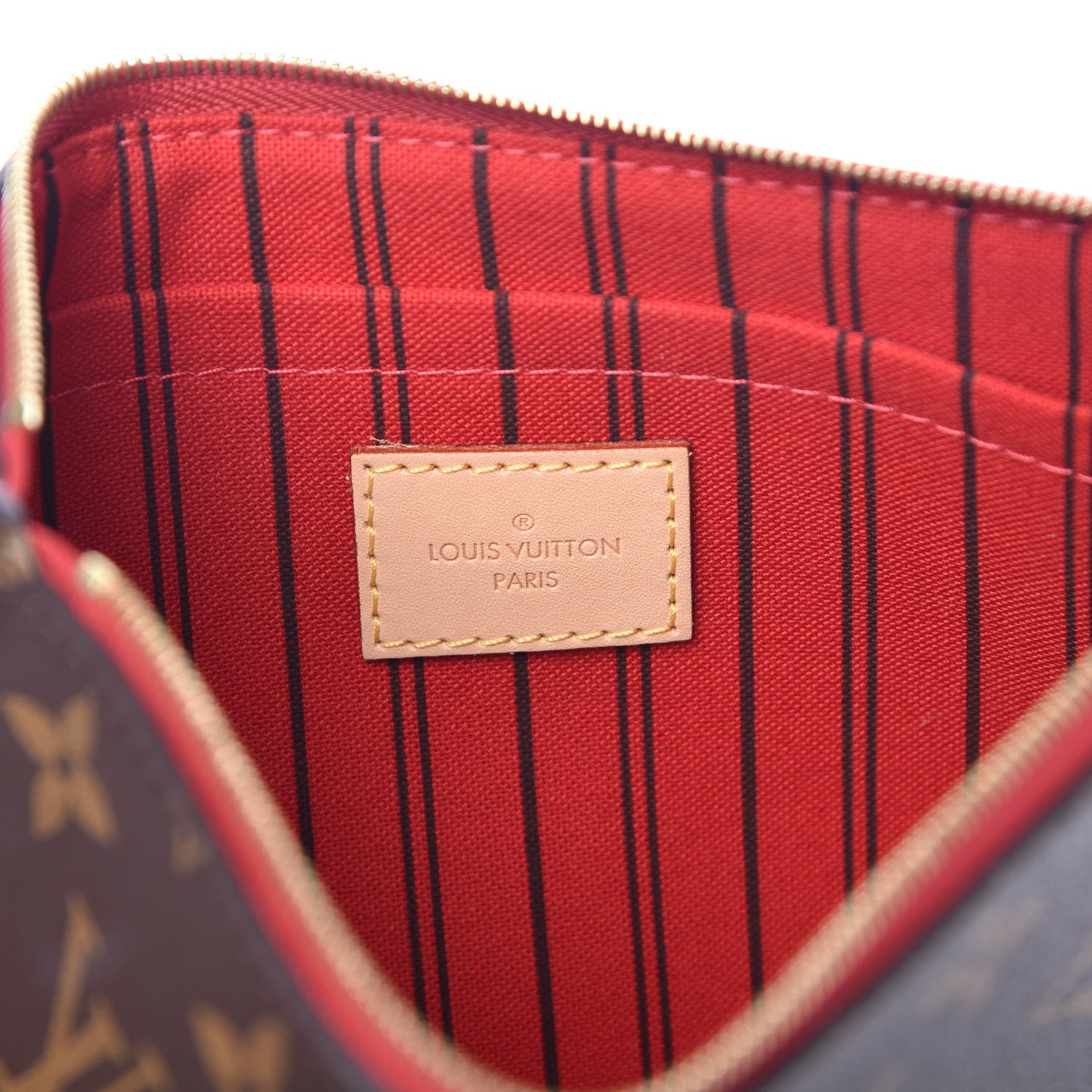 Louis Vuitton Monogram Neverfull MM GM Pochette Cherry 6 of 9