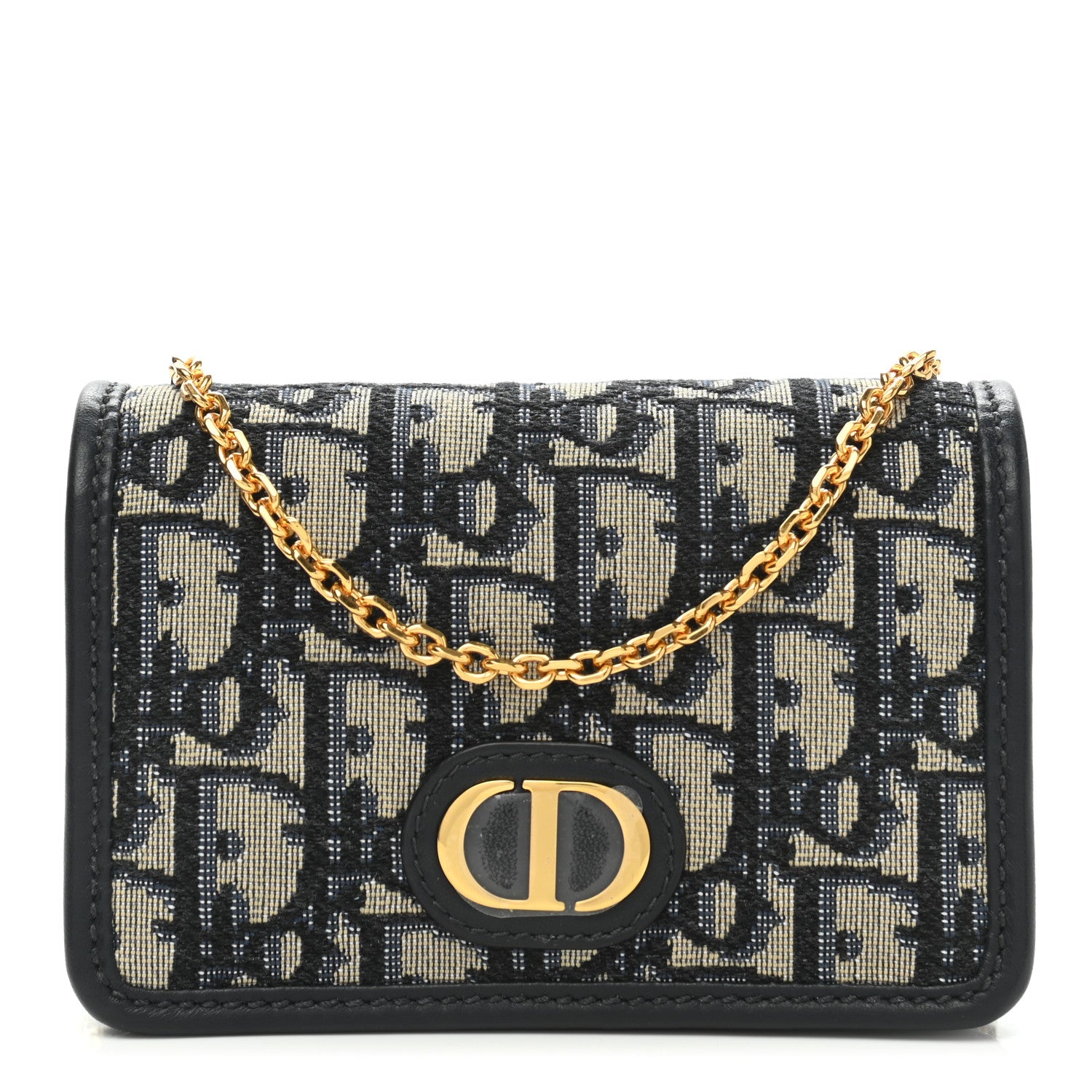 Christian Dior Oblique Nano 30 Montaigne Pouch Blue 1 of 9