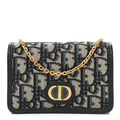Christian Dior Oblique Nano 30 Montaigne Pouch Blue 1 of 9