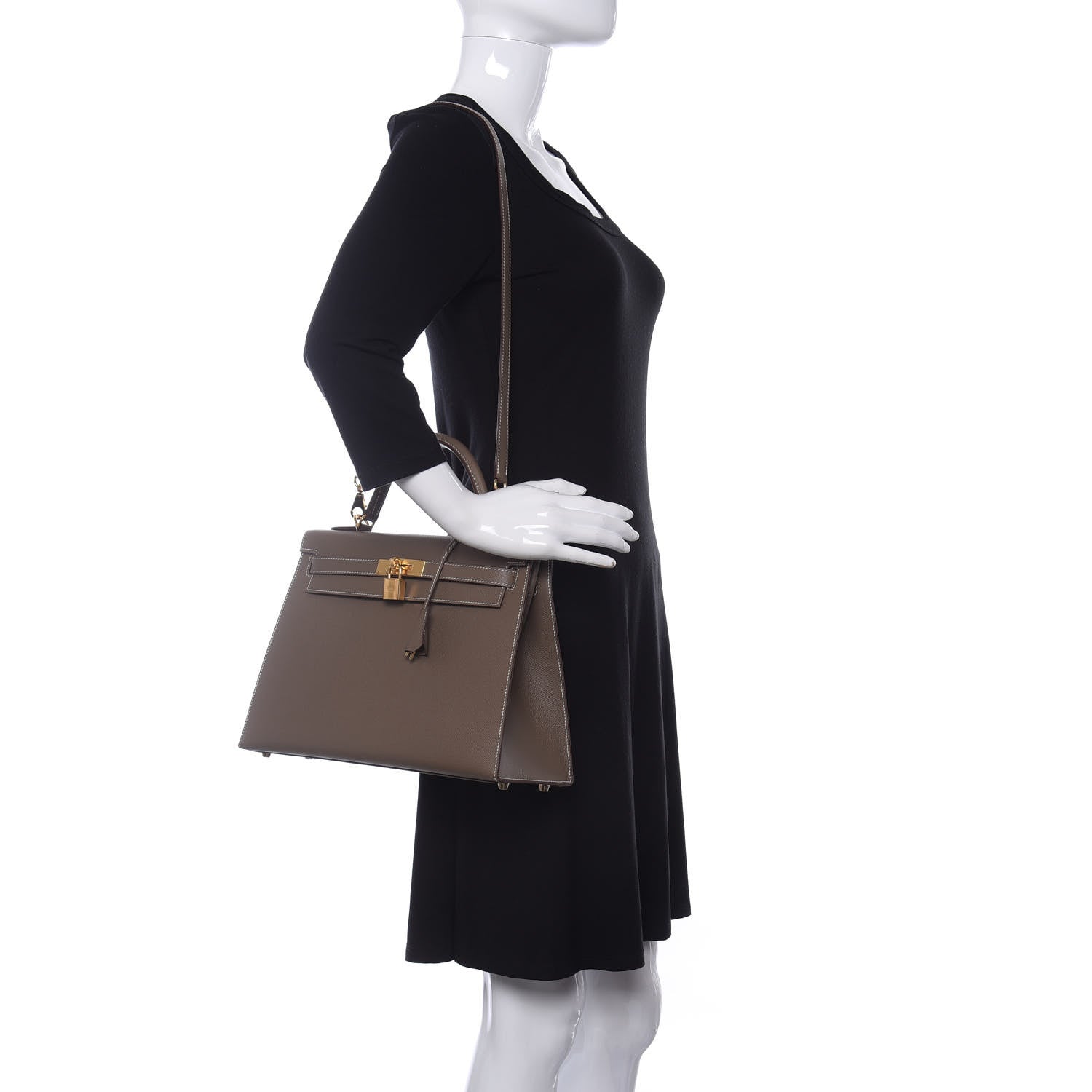 Hermes Epsom Kelly Sellier 32 Etoupe 2 of 10