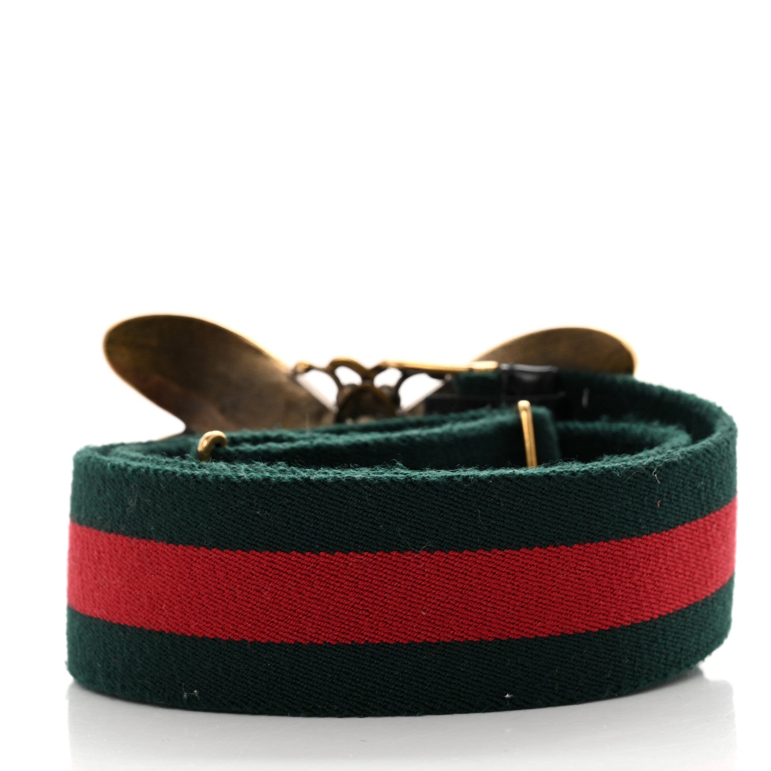 Gucci Web Queen Margaret Bee Belt 75 30 Red Green 2 of 5