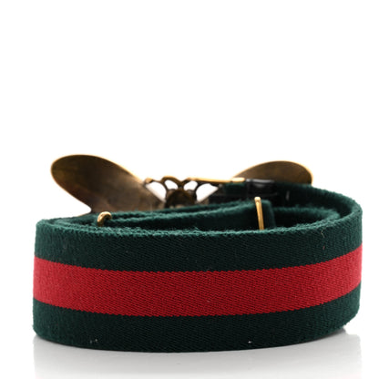 Gucci Web Queen Margaret Bee Belt 75 30 Red Green 2 of 5